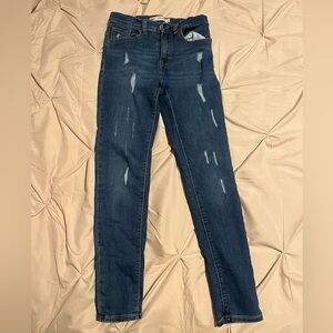 Levi's Kids Dark Blue Distressed Jeans